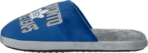 FOCO NHL Men's Official Primary Logo Wordmark Embroidered Stacked Team Logo Scuff Slide Slippers in Saudi Arabia