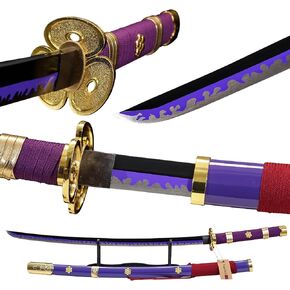 Purple Enma Zoro Sword,1095 high Carbon Steel 41" Katana Sword,Full Tang Samurai Swords Weapon Prop Collection Gift in Saudi Arabia