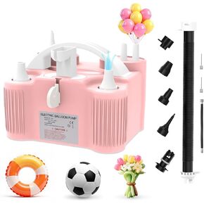 مضخة بالونات 4 في 1، مضخة بالون كهربائية رياضية رياضية لجميع البالونات، رقائق اللاتكس 260q بالون مايلر، وسادة هوائية تطفو على حمام السباحة، كرة يوجا، منفاخ منفاخ بالون in Kuwait