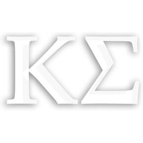 ملصق نافذة مرخص رسميًا من Kappa Sigma مقاس 6 × 3 بوصة - أبيض in Kuwait
