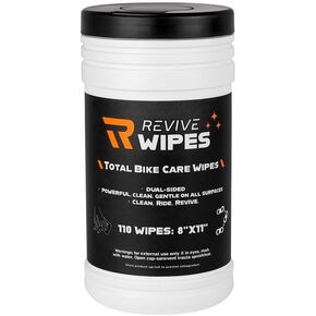 Bike Gear Cleaning Wipes Canister - 110 XL Dual-Sided Towels (8"x11") Heavy-Duty Grime & Grease Remover | Fast, No-Rinse Clean for Bikes, ATVs & Gear | Tough on Dirt, Safe on Surfaces in Saudi Arabia