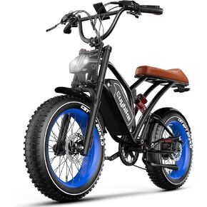EUYBIKE Electric Bike for Adults, 2000W/3000W Peak Single/Double Motor with 48V/52V 25AH/30AH Battery, 20"x4.0" Fat Tires 35MPH/37MPH Ebike, Dual Hydraulic Disc Brake Full Suspension Electric Bicycle in Saudi Arabia