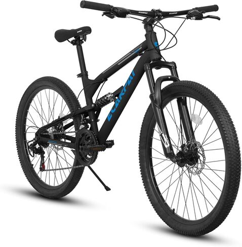24/26/27.5 Inch Mountain Bike, Dual Full Suspension 21 Speed Womens Mens Mountain Bikes, Commuter Bike with Carbon Steel Frame and Dual Disc Brakes in Saudi Arabia