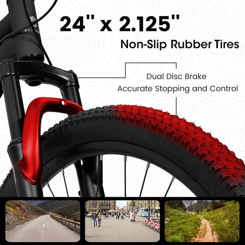 24/26/27.5 Inch Mountain Bike, Dual Full Suspension 21 Speed Womens Mens Mountain Bikes, Commuter Bike with Carbon Steel Frame and Dual Disc Brakes in Saudi Arabia