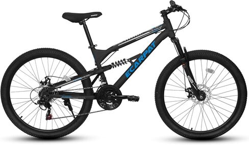 24/26/27.5 Inch Mountain Bike, Dual Full Suspension 21 Speed Womens Mens Mountain Bikes, Commuter Bike with Carbon Steel Frame and Dual Disc Brakes in Saudi Arabia