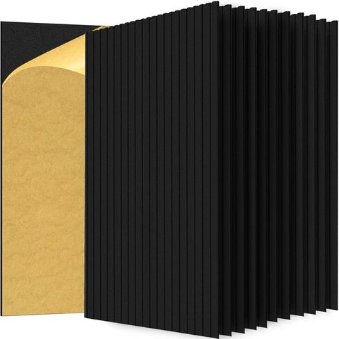 6 Pack Acoustic Wall Panels, 47.2X23.6X0.4 inch Decorative Self-Adhesive Soundproof Panels, Sound Dampening Panels for Home Studio Office, White(White,6) in Saudi Arabia