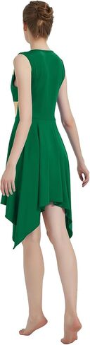 Women's Praise Dance Dress Asymmetrical Overlays Liturgical Worship Dress Irregular Hem Lyrical Dancewear in Saudi Arabia