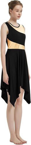Women's Praise Dance Dress Asymmetrical Overlays Liturgical Worship Dress Irregular Hem Lyrical Dancewear in Saudi Arabia