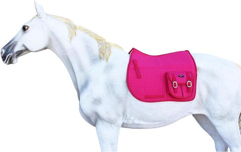 CHALLENGER Horse English Quilted All-Purpose Saddle Pad Hot Pink w/Pockets 72123 in Saudi Arabia