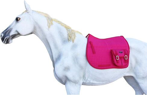 CHALLENGER Horse English Quilted All-Purpose Saddle Pad Hot Pink w/Pockets 72123 in Saudi Arabia