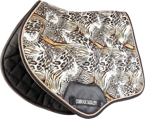 Wool & Textile English Saddle Pad, All-Purpose Horse Saddle Pad with Bold Animal Print, Breathable, Shock-Absorbing, Soft Lining, Stylish & Durable for Everyday Riding & Training in Saudi Arabia