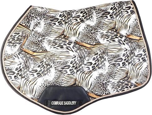 Wool & Textile English Saddle Pad, All-Purpose Horse Saddle Pad with Bold Animal Print, Breathable, Shock-Absorbing, Soft Lining, Stylish & Durable for Everyday Riding & Training in Saudi Arabia