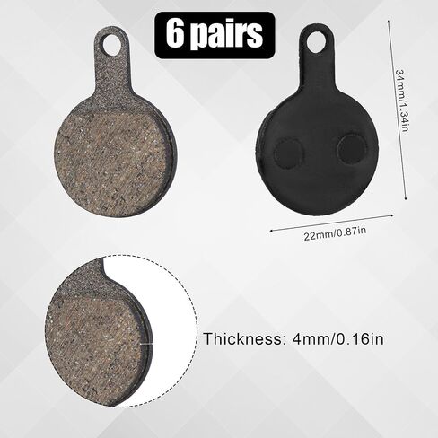 6 Pairs Bicycle Disc Brake Pads, Low Noise Bike Brake Pads Wear Protection Bicycle Accessories Suitable for B01S Mountain Bike Compatible with Tektro Novela IOX in Saudi Arabia