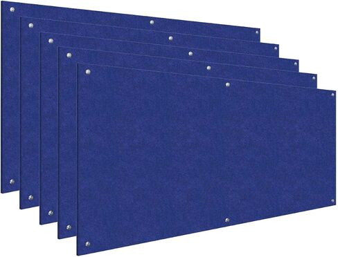VERSARE Wall-Mounted SoundSorb Acoustic Standoff Panels 5-Pack | Soundproof Noise Pads | Acoustics for Home Studios, Theaters or Schools | Sound Absorbing Material | 4' x 8' Blue Panels in Saudi Arabia