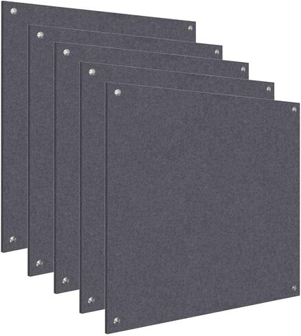 VERSARE Wall-Mounted SoundSorb Acoustic Standoff Panels 5-Pack | Soundproof Noise Pads | Acoustics for Home Studios, Theaters or Schools | Sound Absorbing Material | 4' x 8' Blue Panels in Saudi Arabia
