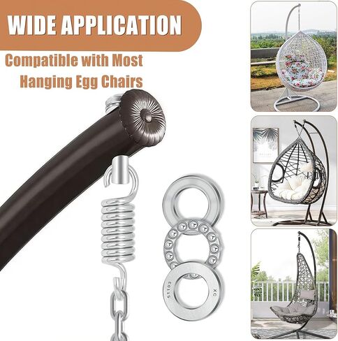 Porch Swing Hammock Chair Springs,Heavy Duty Porch Hanging Hammock Chair Egg Chair Swing Hanging Hardware Kit Spring Pin Plug Replacement in Kuwait