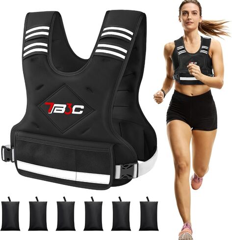Adjustable Weighted Vest for Women - 04-10lb/11-20lb/20-32lb Vest with 6 Ironsand Weights for Strength Training,Body Weight Vest Exercise Set for Running, Walking and Home Workouts in Kuwait