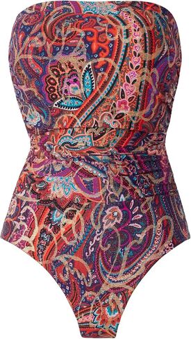 ملابس سباحة نسائية من Miraclesuit Dynasty Avanti Bandeau Underwire حمالة صدر قطعة واحدة، متعدد الألوان، 12 in Saudi Arabia