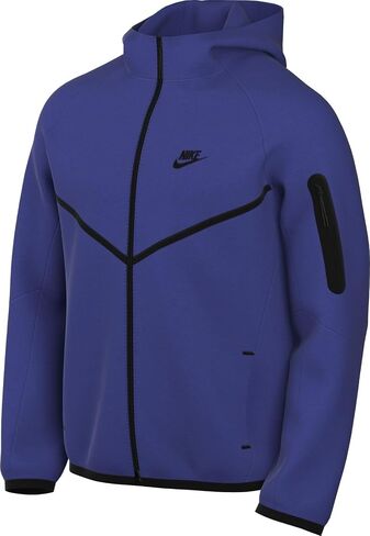 Nike Tech Men's Full-Zip Windrunner Hoodie (HV0949-539, Deep Night/Black) in Saudi Arabia