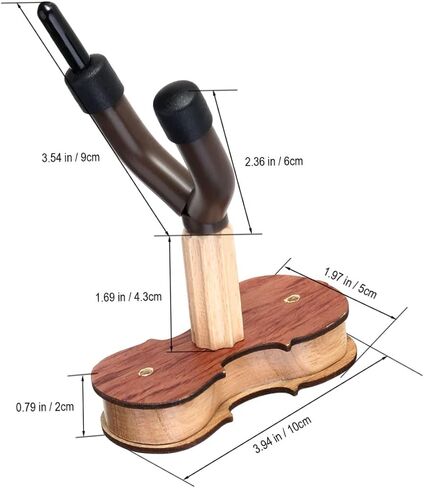 Sosoport Violin Wall Mount Hanger Durable Red Wood Finish with Protective Padding Easy to Install for Home Studio Use for Violins and Violas Enhances Decor in Saudi Arabia