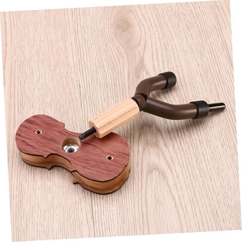 Sosoport Violin Wall Mount Hanger Durable Red Wood Finish with Protective Padding Easy to Install for Home Studio Use for Violins and Violas Enhances Decor in Saudi Arabia