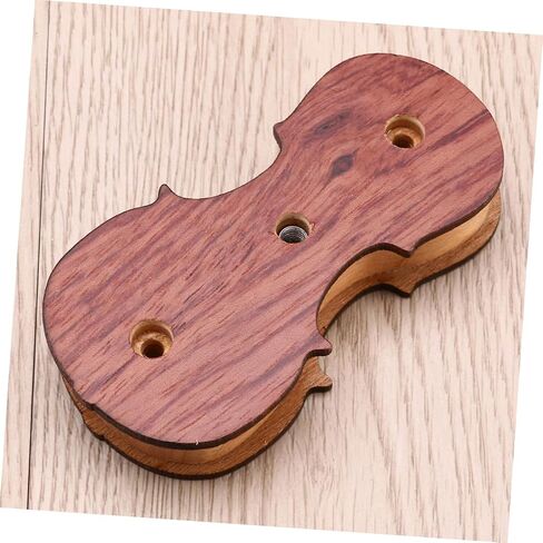Sosoport Violin Wall Mount Hanger Durable Red Wood Finish with Protective Padding Easy to Install for Home Studio Use for Violins and Violas Enhances Decor in Saudi Arabia