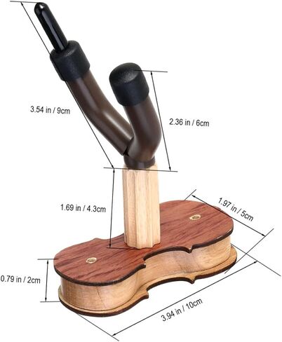 Vaguelly Violin for Home Studio Durable Red Wood Easy Installation Violin Display Protective Padding for Secure Support Decor in Saudi Arabia