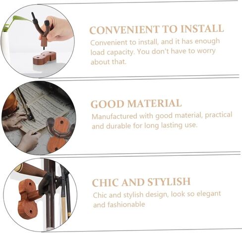 Wall-Mounted Violin Hanger Hook Compact Music Instrument Storage for Home Studio Space-Saving Design for Violins and Violas in Kuwait