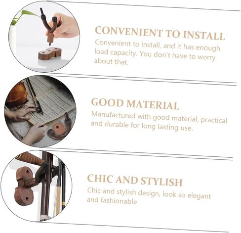 Wall-Mounted Violin Hanger Hook Compact Music Instrument Storage for Home Studio Space-Saving Design for Violins and Violas in Saudi Arabia