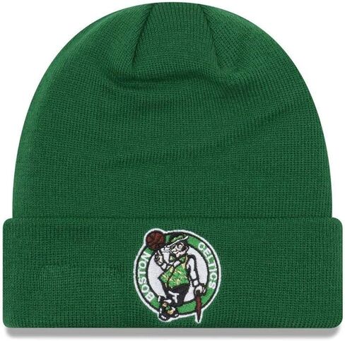 قبعة صغيرة مرخصة رسميًا من Boston Basketball Classic Edition ذات أساور متماسكة ومطرزة بشعار الفريق، قبعة خضراء شتوية in Saudi Arabia