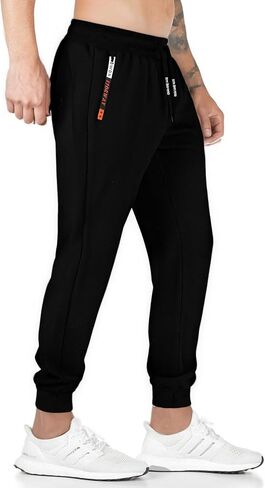 Men's 3 Pack Fleece - Lined Jogger Sweatpants - Warm Thermal Athletic Workout Pants with Zipper Pocket & Drawstring in Saudi Arabia