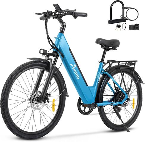 Electric Bike for Adults, 26 Inch Step Through Electric Bike, 36V 13Ah UL Removable Battery Up to 50Miles Peak 1000W, 22Mph Commuter Women Ebike Bicycles Beach Snow in Saudi Arabia