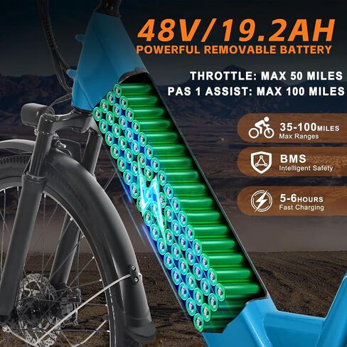 Electric Bike for Adults, 26 Inch Step Through Electric Bike, 36V 13Ah UL Removable Battery Up to 50Miles Peak 1000W, 22Mph Commuter Women Ebike Bicycles Beach Snow in Saudi Arabia