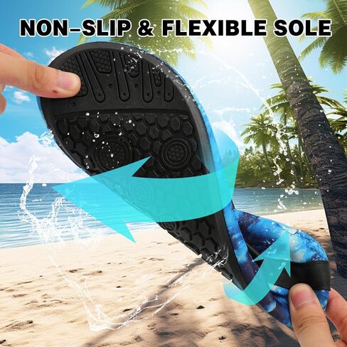 Barefoot Water Shoes for Women Men Non-Slip Yoga Socks Travel Slippers for Indoor Outdoor Beach Surf Sport Summer House Shoes in Saudi Arabia