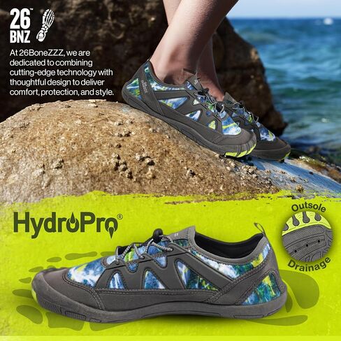 جوارب Bonezzz Hydrozzz Aqua - أحذية مائية عالية الأداء مع قبضة HydroPro ومريحة ZZZGel - خفيفة الوزن وسريعة الجفاف للتجديف بالكاياك وركوب الرمث ومعدات الشاطئ in Kuwait