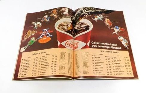 1968 New Orleans Saints at Houston Oilers AFL Football Program 8-18-68 - NFL Programs in Saudi Arabia