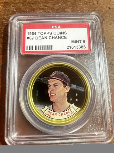 1964 Topps Baseball Coins #67 Dean Chance PSA 9 - MLB Photomints and Coins in Saudi Arabia