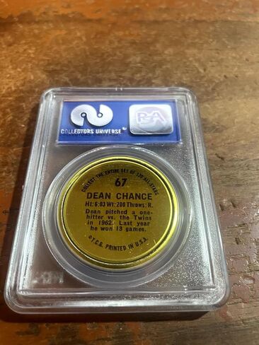 1964 Topps Baseball Coins #67 Dean Chance PSA 9 - MLB Photomints and Coins in Saudi Arabia