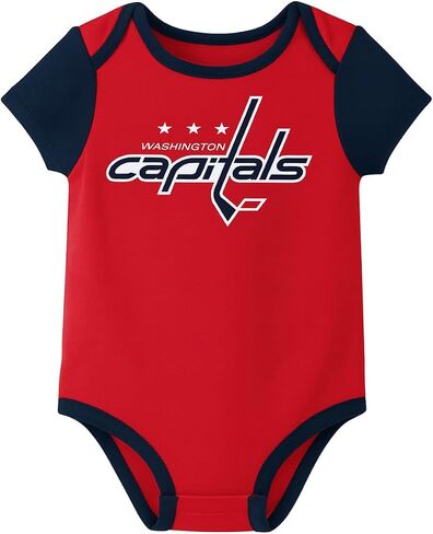 بدلة قطعة واحدة للأطفال حديثي الولادة/الرضع مكونة من 3 قطع بشعار الفريق من Outerstuff Washington Capitals in Saudi Arabia