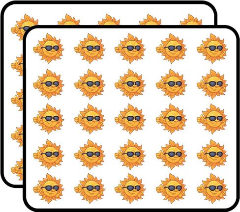 ملصقات فينيل Thumbs up Sun مقاس 1 بوصة، كل عبوة مكونة من 50 ملصقًا متينة ومقاومة للماء لأجهزة الكمبيوتر المحمولة والسيارات والهواتف in Saudi Arabia