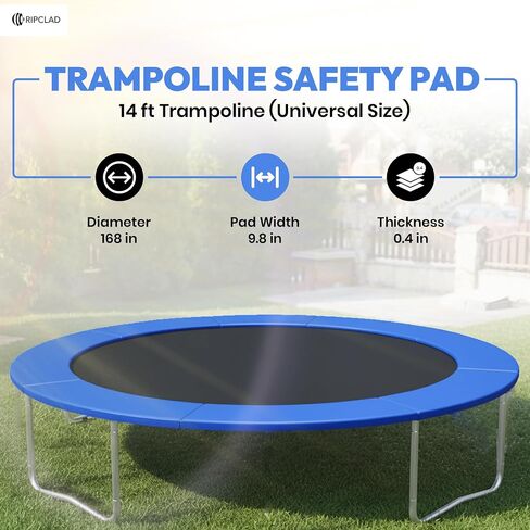 Trampoline Spring Cover, 14 FT Trampoline Pad Replacement, Waterproof & UV-Resistant Safety Pad with Durable Foam Padding for Outdoor Use in Saudi Arabia