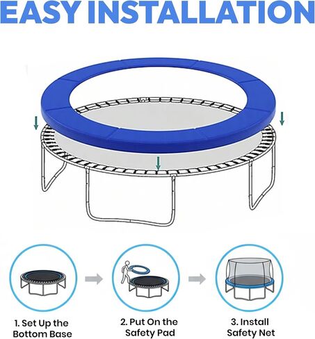Trampoline Spring Cover, 14 FT Trampoline Pad Replacement, Waterproof & UV-Resistant Safety Pad with Durable Foam Padding for Outdoor Use in Saudi Arabia