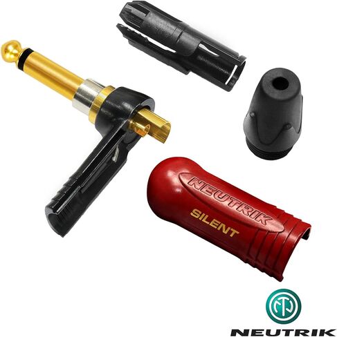 20 Foot - WBC-PRO-Guitar – 20 AWG - Low-Cap (18pF/ft) – Pro-Grade – Graphite-Based - Dual-Shielded Guitar Bass Instrument Cable w/Neutrik Straight - Angled (SilentPLUG) ¼ Inch (6.35mm) Gold TS Plugs in Saudi Arabia
