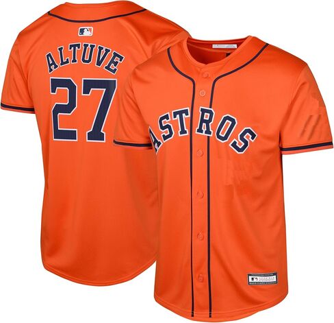 Outerstuff Jose Altuve Houston Astros MLB للأطفال الرضع من عمر 12 إلى 24 شهرًا، جيرسي لاعب بديل برتقالي in Saudi Arabia