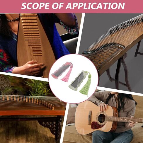 Kisangel 2pcs Guzheng Nail Storage Boards Pick Containers for String Instrument Accessories Unique Blue and Orange Design for Organizing Nail Picks in Saudi Arabia