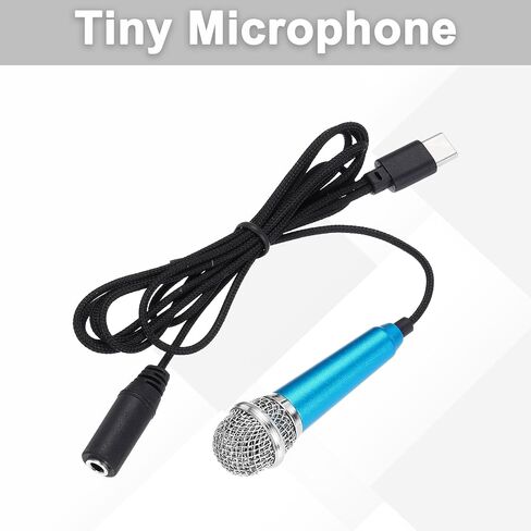 MECCANIXITY Mini Microphone, Hot Pink, 3.5mm, USB, Laptop, Smartphone, Tablet Compatible, 119cm Cable, Low Noise, 1 Channel in Saudi Arabia