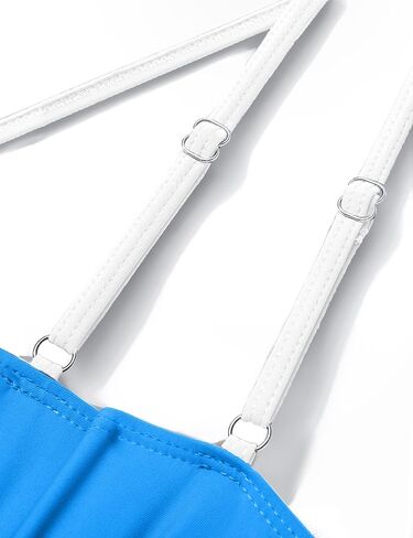 Girls Swimsuit One Piece Swimsuits Ruffle Kids Bathing Suit for Girls Solid Color Adjustable Straps Padded Swimwear in Saudi Arabia