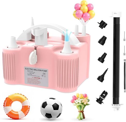 مضخة بالونات 4 في 1، مضخة بالون كهربائية رياضية رياضية لجميع البالونات، رقائق اللاتكس 260q بالون مايلر، وسادة هوائية تطفو على حمام السباحة، كرة يوجا، منفاخ منفاخ بالون in Kuwait