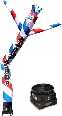 Barber Shop 20ft Inflatable Tube Man – Air Powered Dancer with 1HP 2 Speed Blower Motor – Eye-Catching Outdoor Advertising for Barbers, Salons, Events & Promotions – Durable & Weather-Resistant in Saudi Arabia