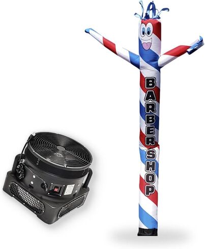 Barber Shop 20ft Inflatable Tube Man – Air Powered Dancer with 1HP 2 Speed Blower Motor – Eye-Catching Outdoor Advertising for Barbers, Salons, Events & Promotions – Durable & Weather-Resistant in Saudi Arabia